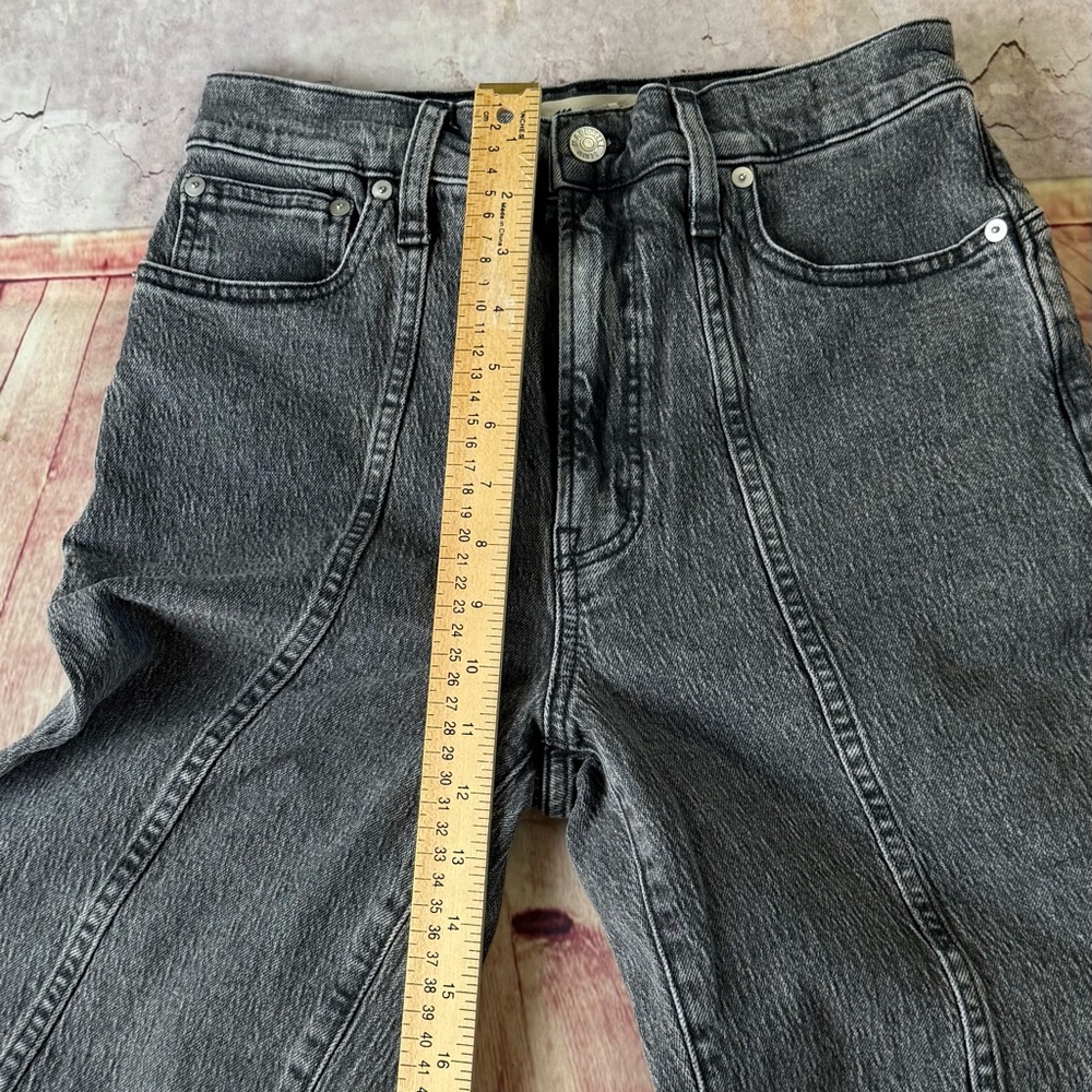 💵Madewell The Perfect Vintage Straight Jean Front Seam in Faded Gray Size 27 - Picture 11 of 13